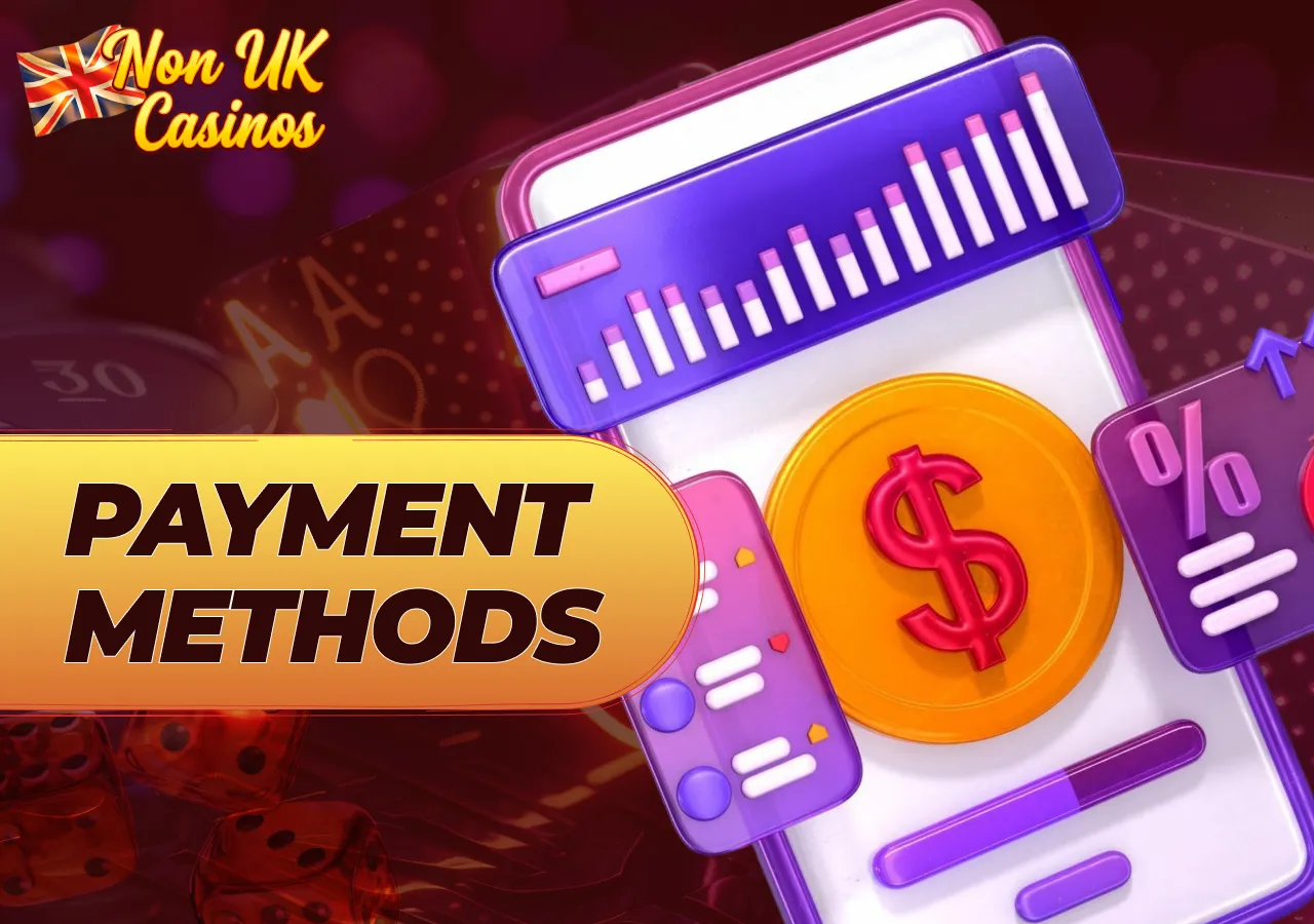 Payment methods and financial transactions at non-UK casinos.